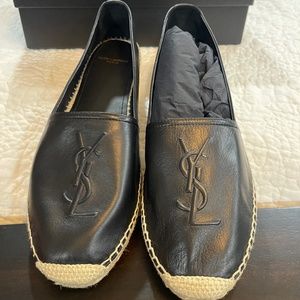 Saint Laurent logo espadrilles